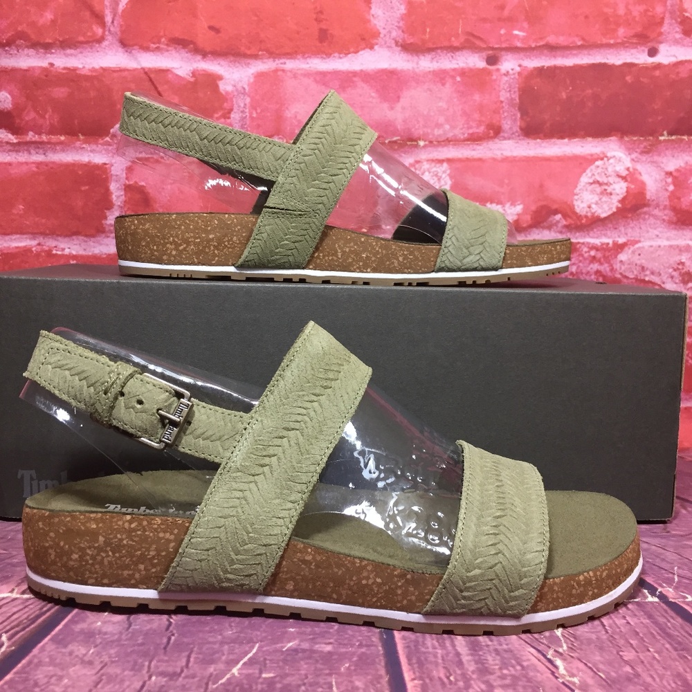 TIMBERLAND WOMEN'S MALIBU WAVES STRAP SANDAL OLIVE
